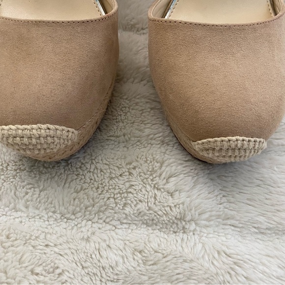 Jessica Simpson Cream Lace-Up Platform Wedge Espadrilles New Size 10 - Picture 3 of 14